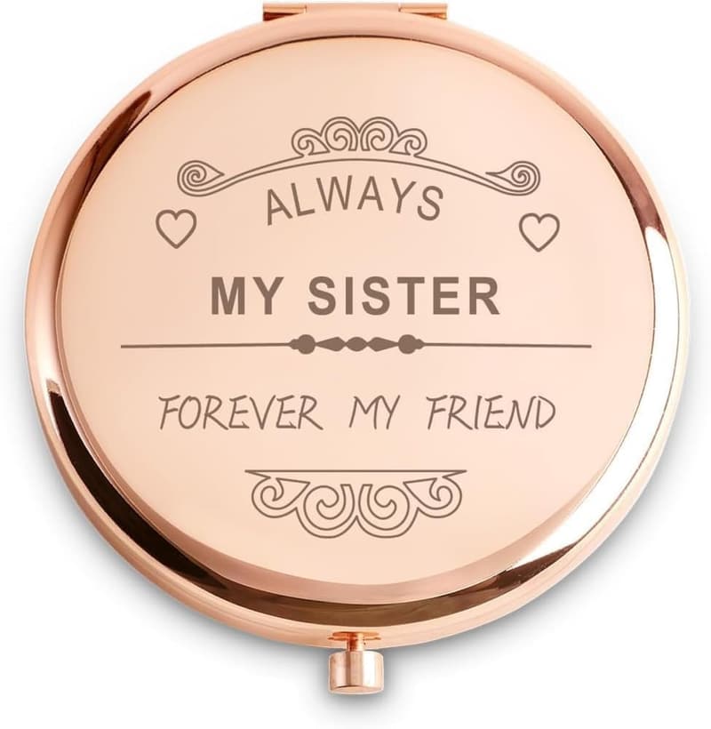 Inspirational Graduation Gift: Engraved Compact Mirror for Women