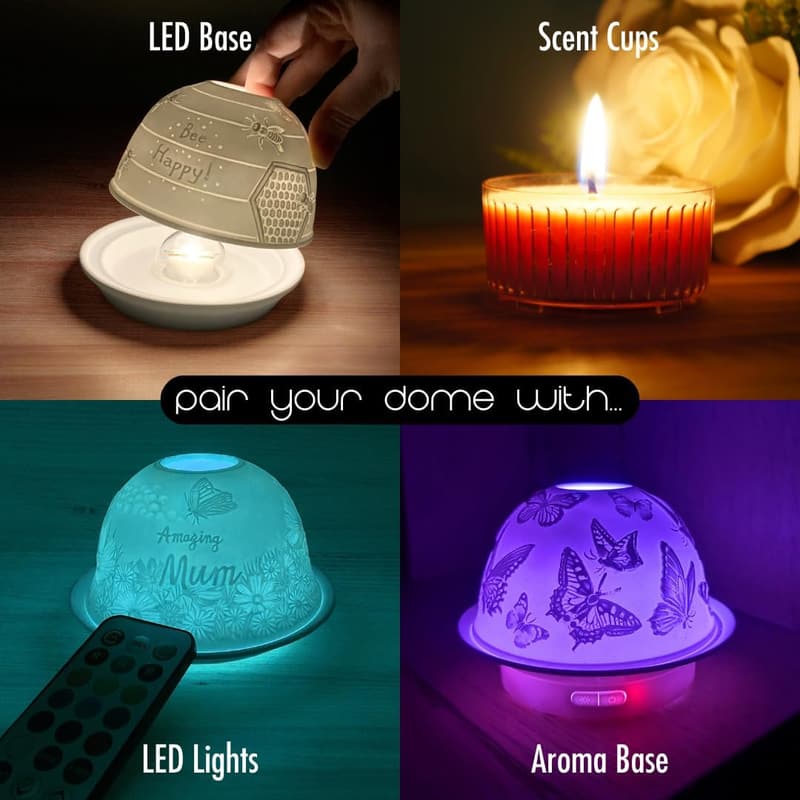 Tealight Holder with 3D Projection - Gift for Mom or Friends