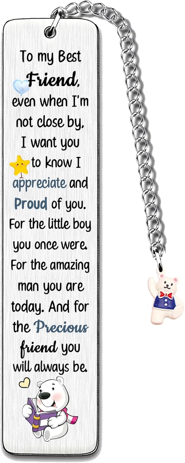 Graduation Farewell Bookmark for Friends - Cute Bear Design