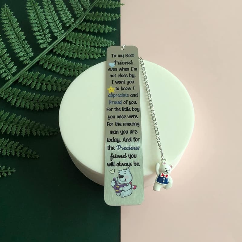 Graduation Farewell Bookmark for Friends - Cute Bear Design