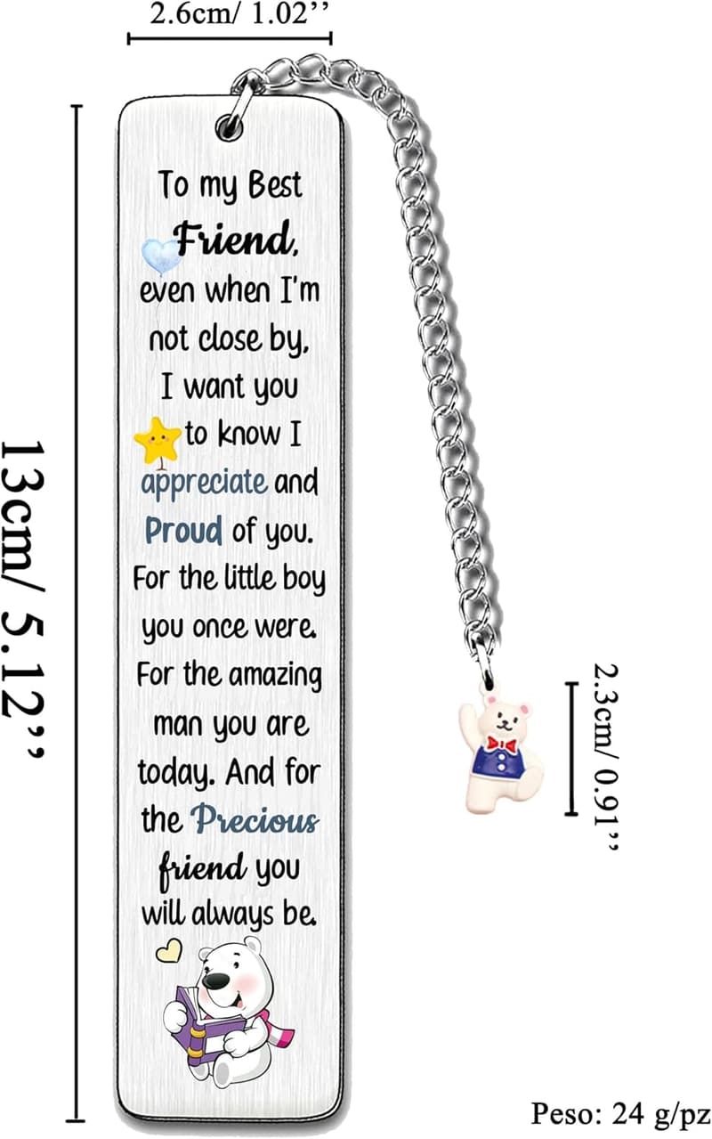 Graduation Farewell Bookmark for Friends - Cute Bear Design