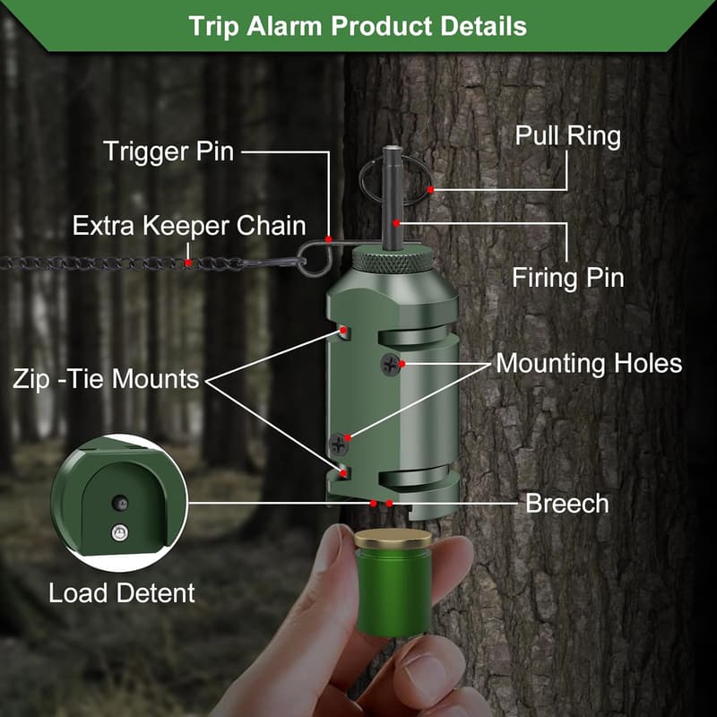 Outdoor Trip Wire Alarm System with 12 Gauge Wire & Screws