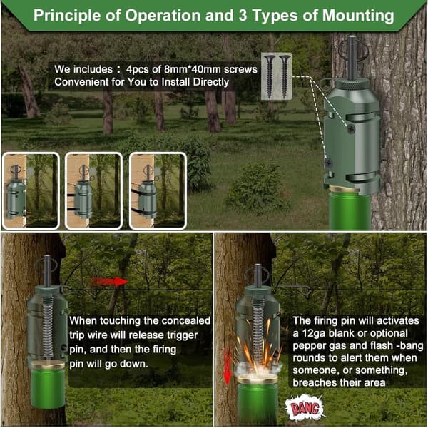 Outdoor Trip Wire Alarm System with 12 Gauge Wire & Screws
