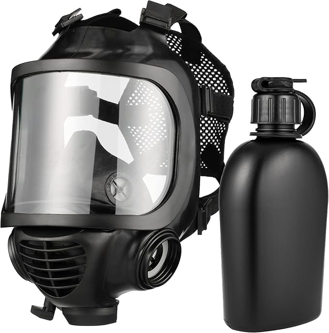 Professional Grade CBRN Full Face Gas Mask with Drinking System