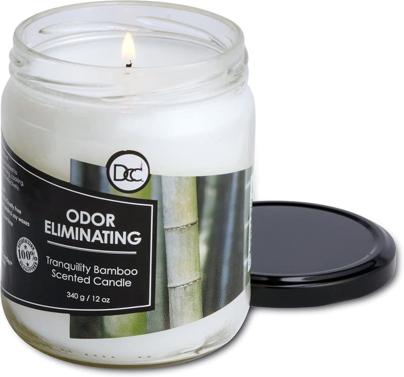 Bamboo Fragranced Soy Candle - 80 Hour Burn Time, 12 oz