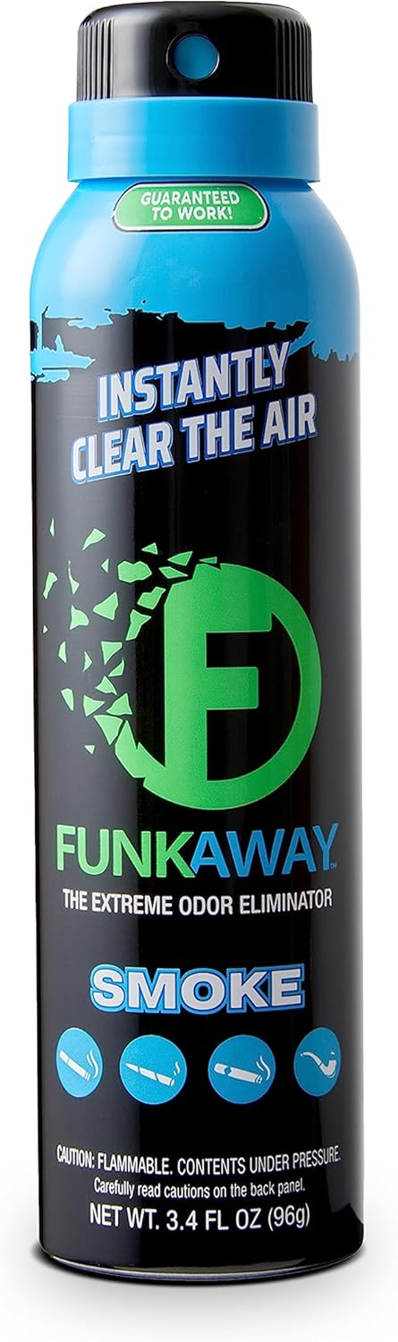 FunkAway Smoke Odor Eliminator Spray - 3.4 oz for Home Use
