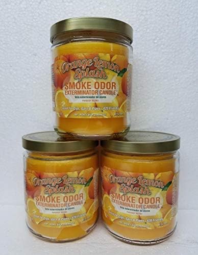 Orange Lemon Splash Smoke Odor Exterminator Candle - 13 oz (3-Pack)