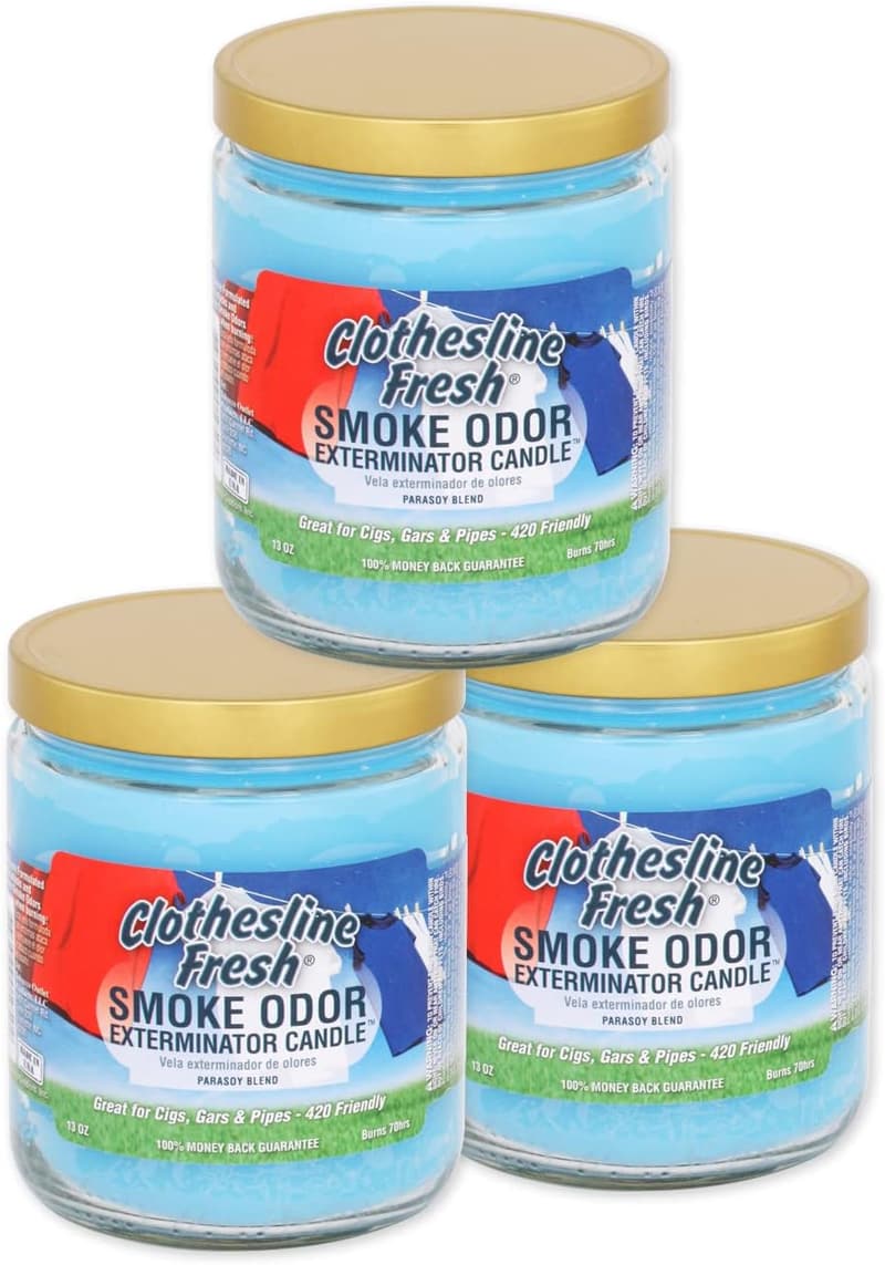 Smoke Odor Exterminator 13oz Candles - Clothesline Fresh Set of 3