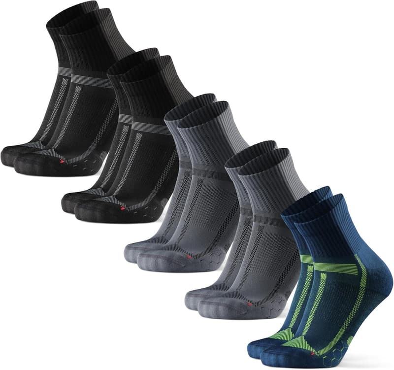 Cushioned Quarter Running Socks, Anti-Blister, 3 & 5 Pack