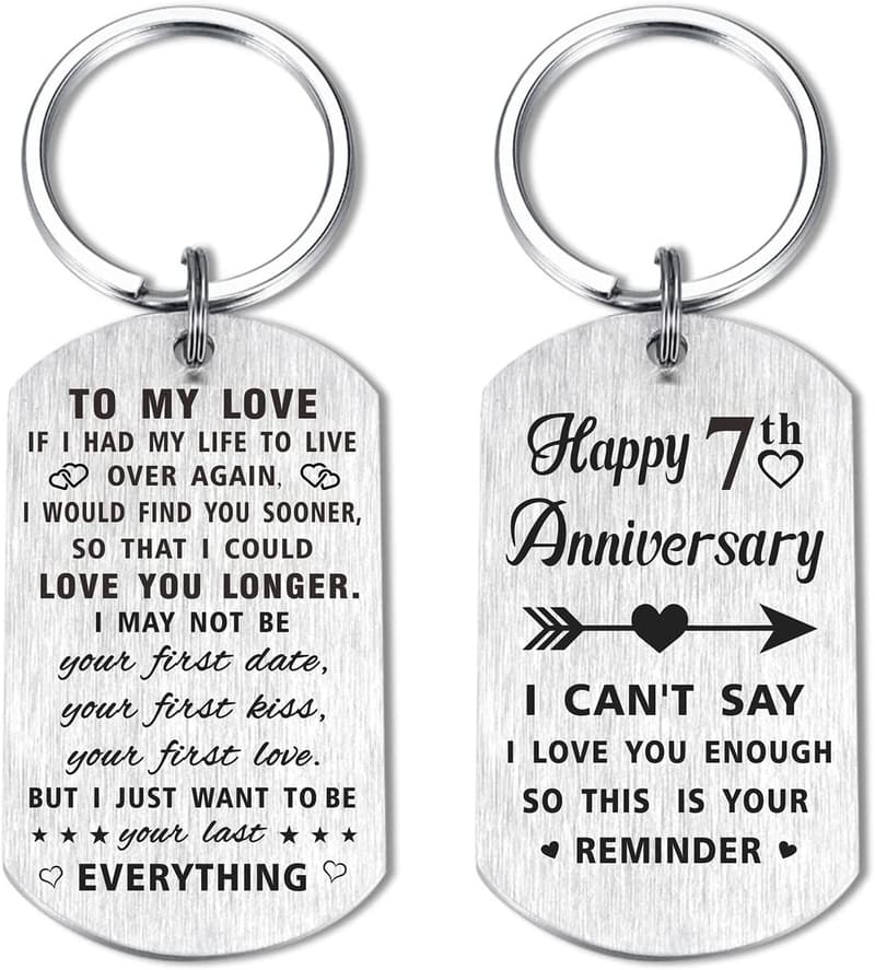Happy Wedding Anniversary Keychain for Couples