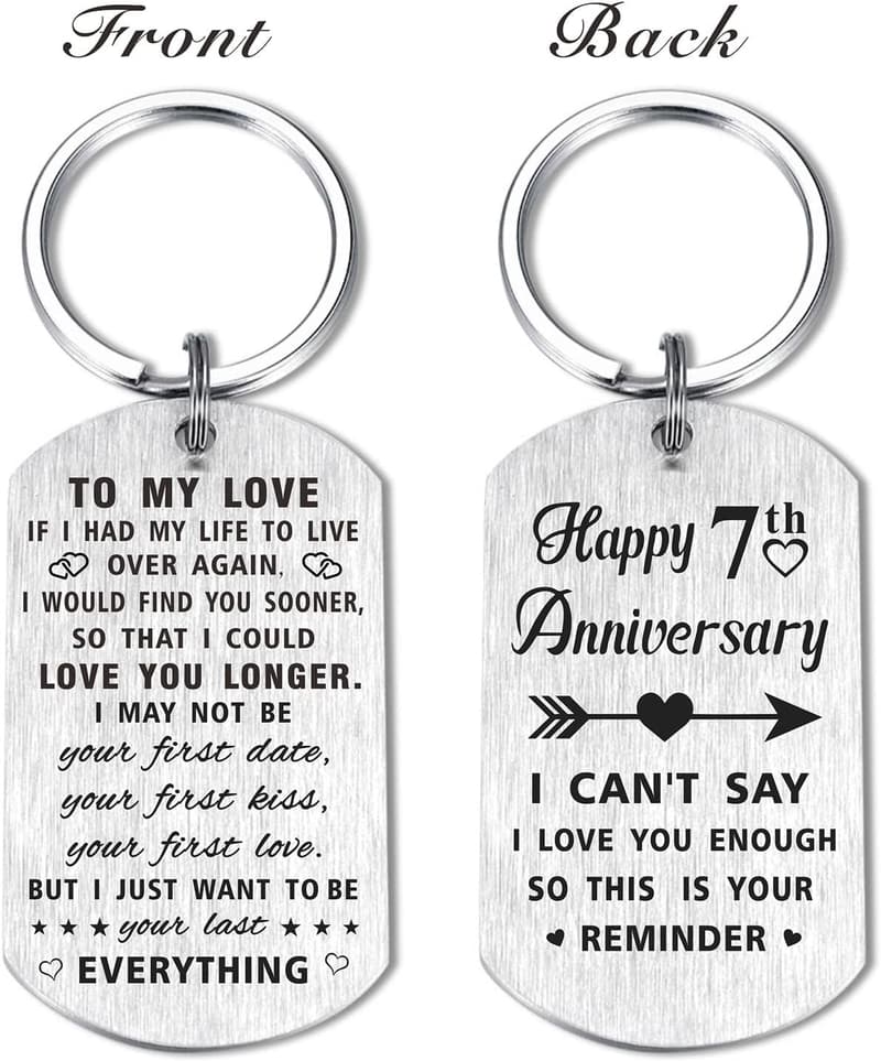 Happy Wedding Anniversary Keychain for Couples