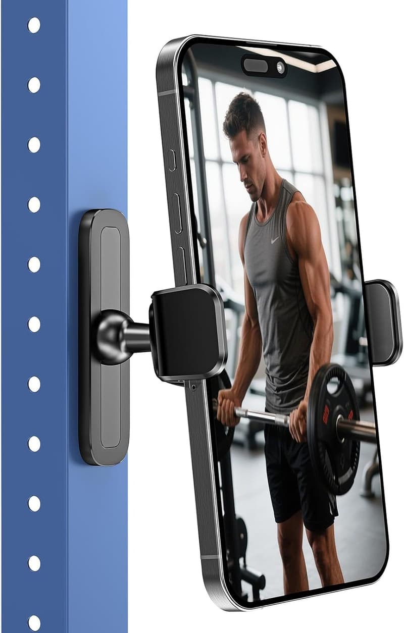 Adjustable Magnetic Gym Phone Holder for 4.7-6.5
