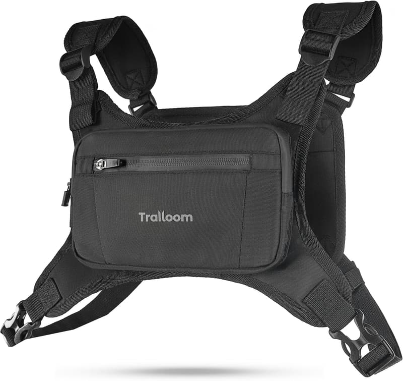Lightweight Running Chest Pack with Phone Holder & Reflective Vest