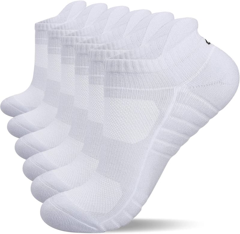 Cushioned Low Cut Running Ankle Socks for Men & Women - 6 Pairs