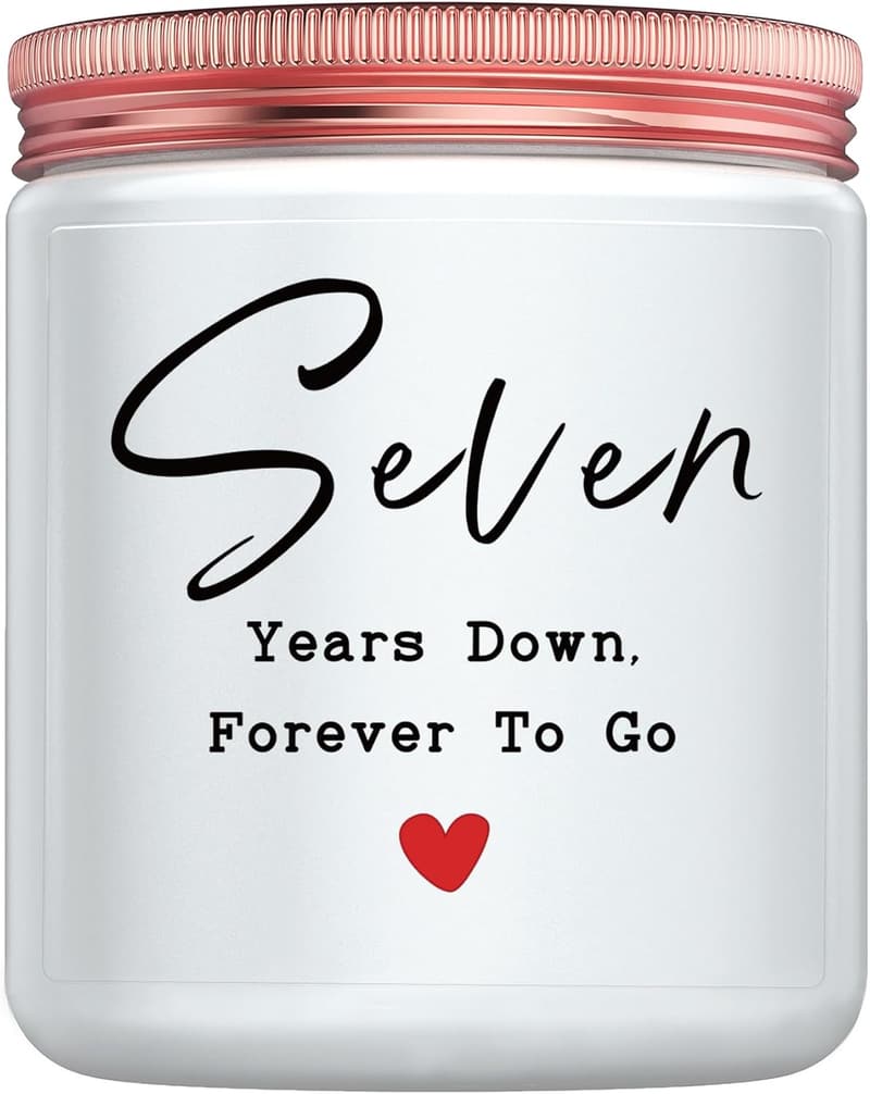 7th Anniversary Copper Candle Gift for Couples
