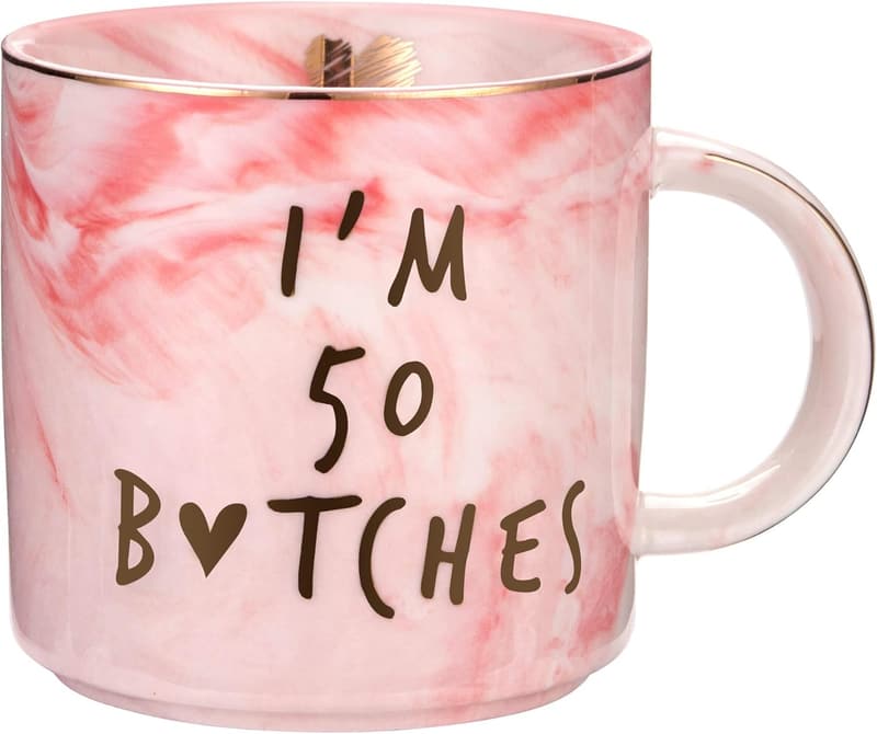 50th Birthday Ceramic Coffee Mug for Women