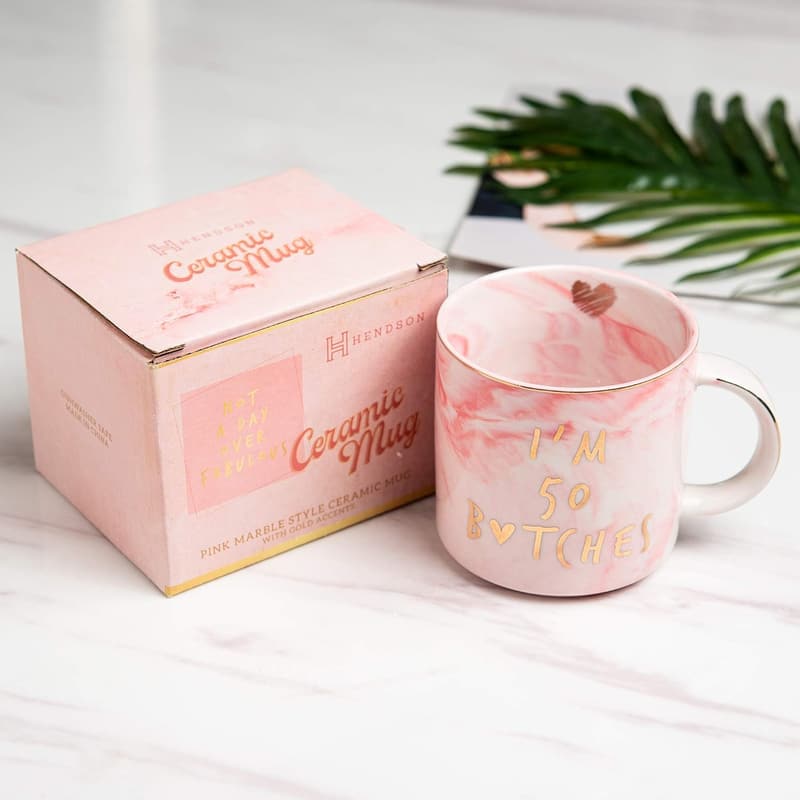 50th Birthday Ceramic Coffee Mug for Women