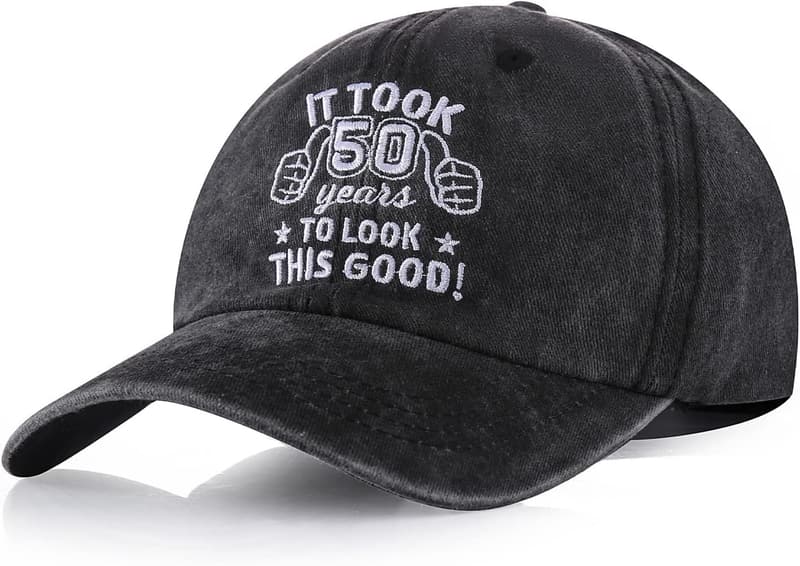 Vintage Birthday Baseball Caps for Men, Adjustable Fun Gift