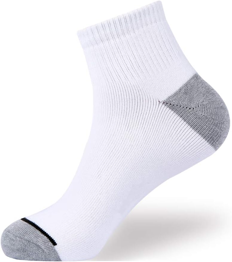 Unisex Cotton Ankle Socks - 10-Pack, Moisture Wicking