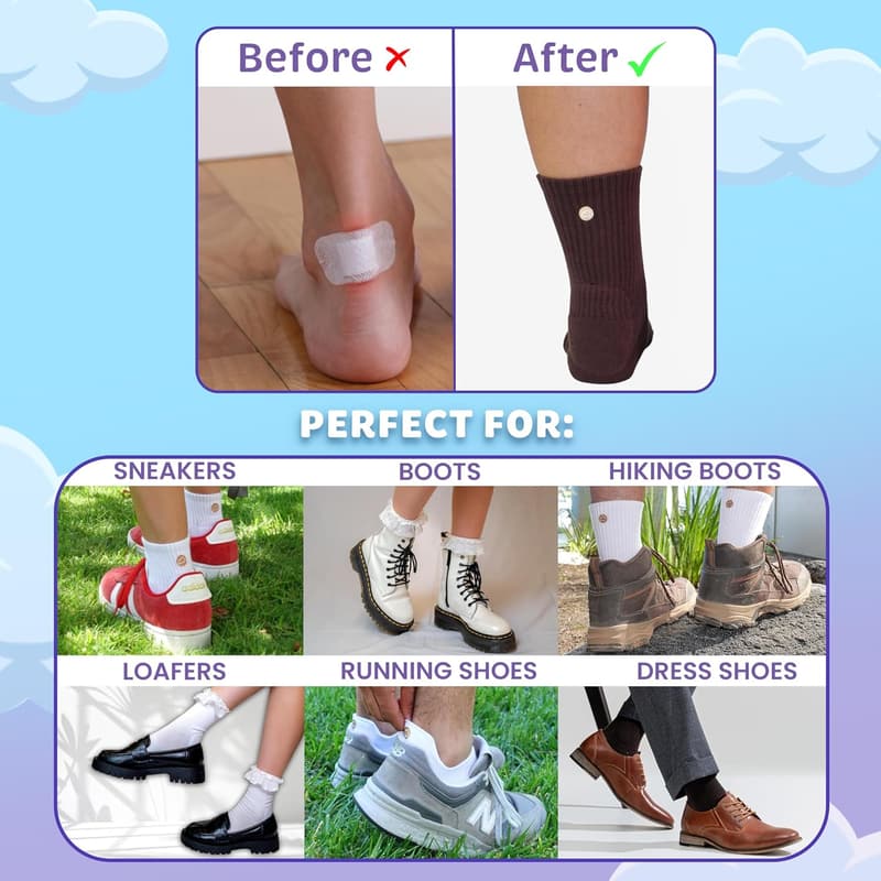 Anti-Blister Cushioned Crew Socks - Breathable & Comfortable