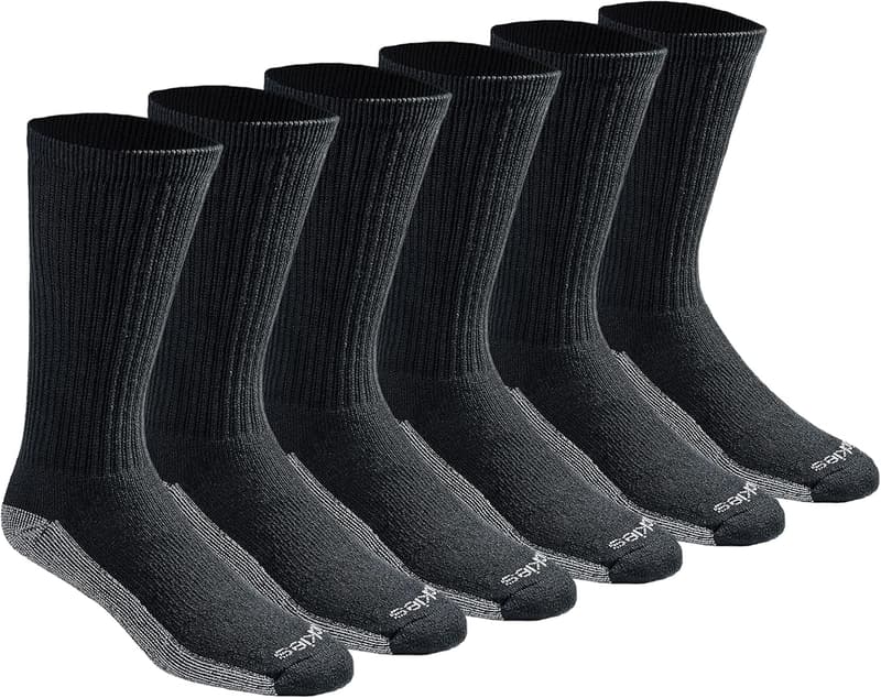 Dickies Men's Dri-Tech Moisture Control Crew Socks (6-18 Pairs)