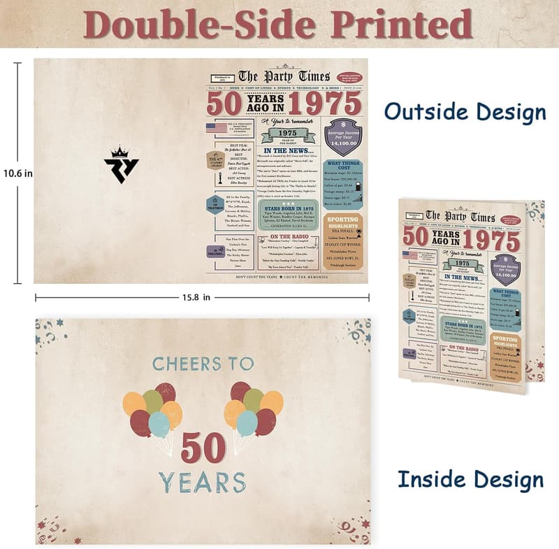 50th Birthday Card for Him/Her - Funny Gift Idea