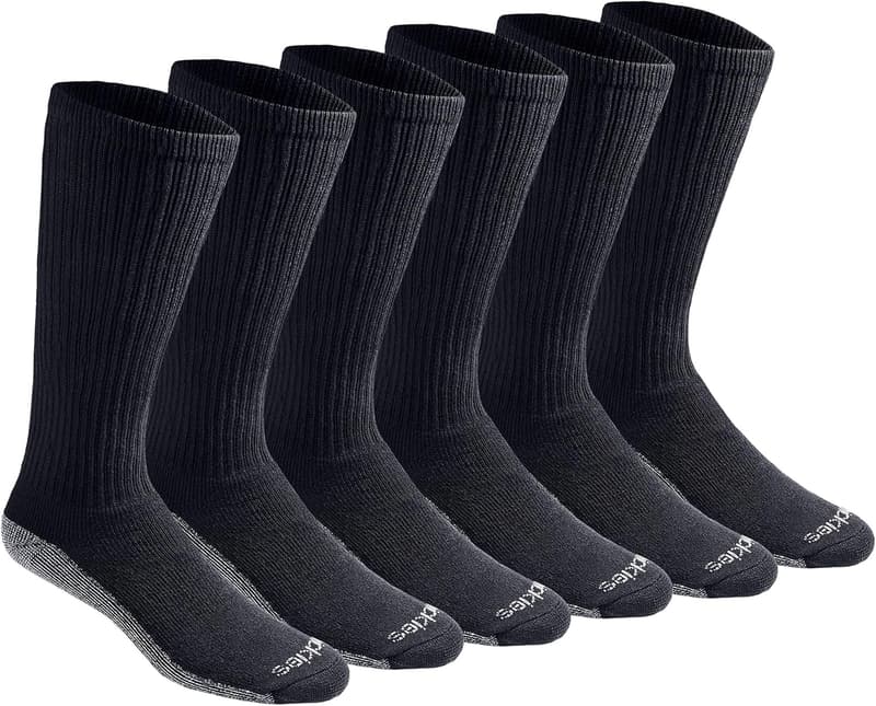 Dickies Men's Dri-Tech Moisture Control Boot Socks, L-XL (12 Pairs)