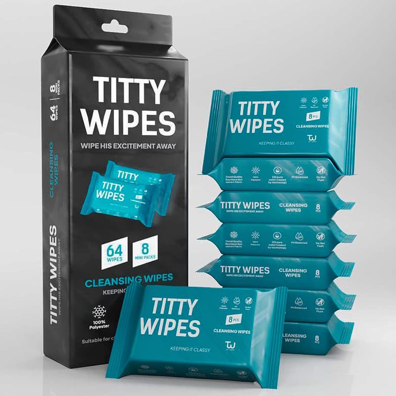 Funny Intimate Wipes Gift Set for Women - 8 Packs