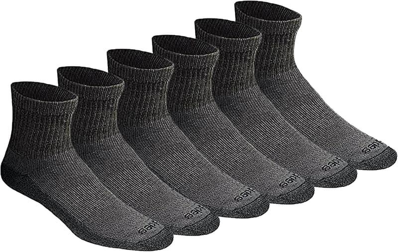 Dickies Men's Dri-Tech Moisture Control Quarter Socks (6-18 Pairs)
