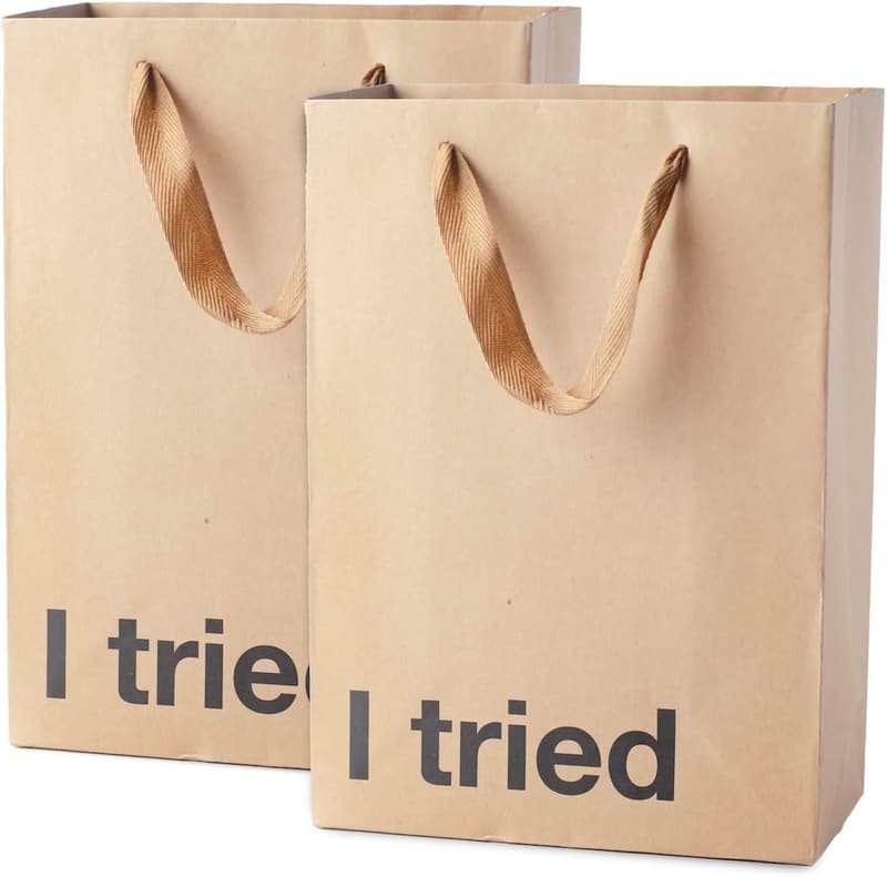 Funny Snarky Gift Bags - 2 Piece Set for Adult Birthdays