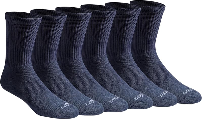 Dickies Men's Moisture-Control Mid-Crew Socks, Multipack