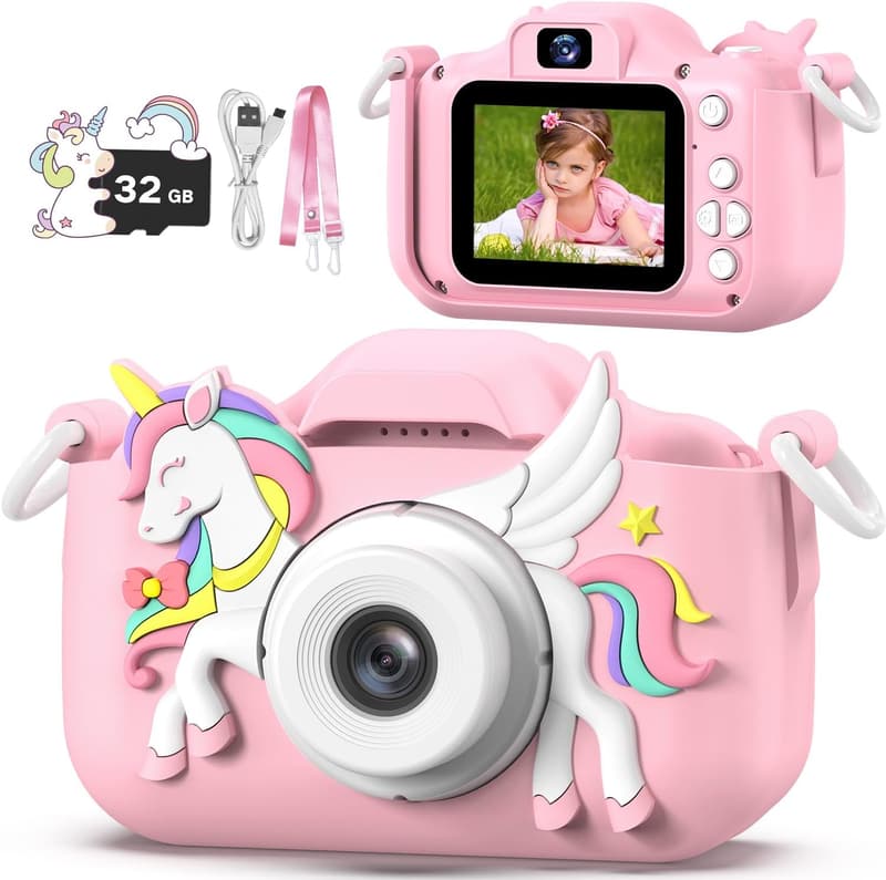 1080P HD Children's Camera for Ages 3-12 - Ideal Gift