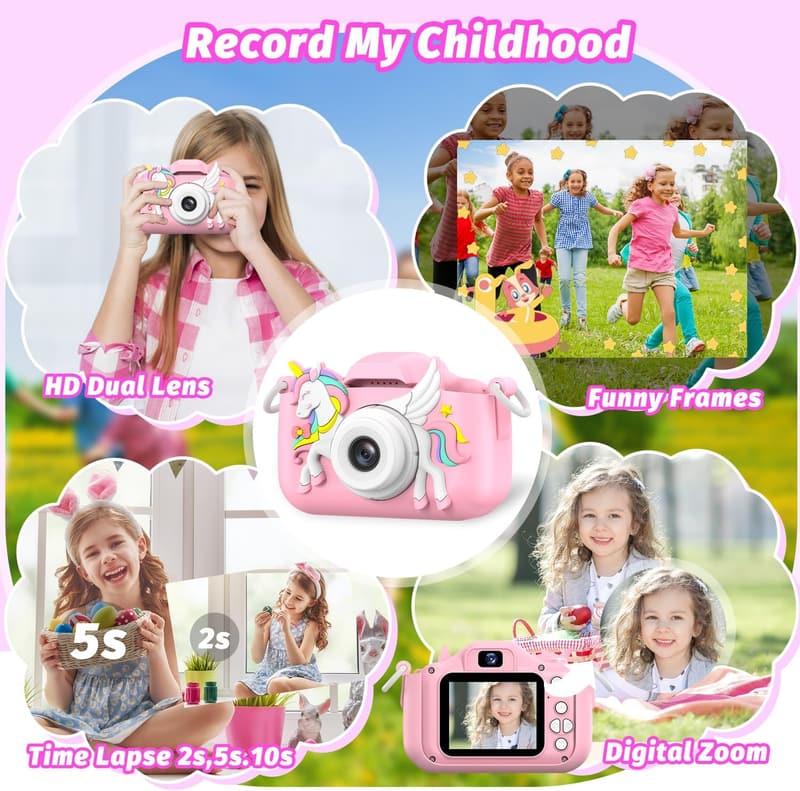 1080P HD Children's Camera for Ages 3-12 - Ideal Gift