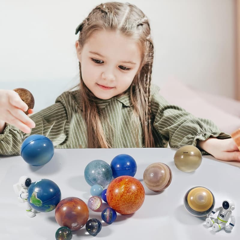 STEM Solar System Planet Toys Set for Kids with Storage Bag