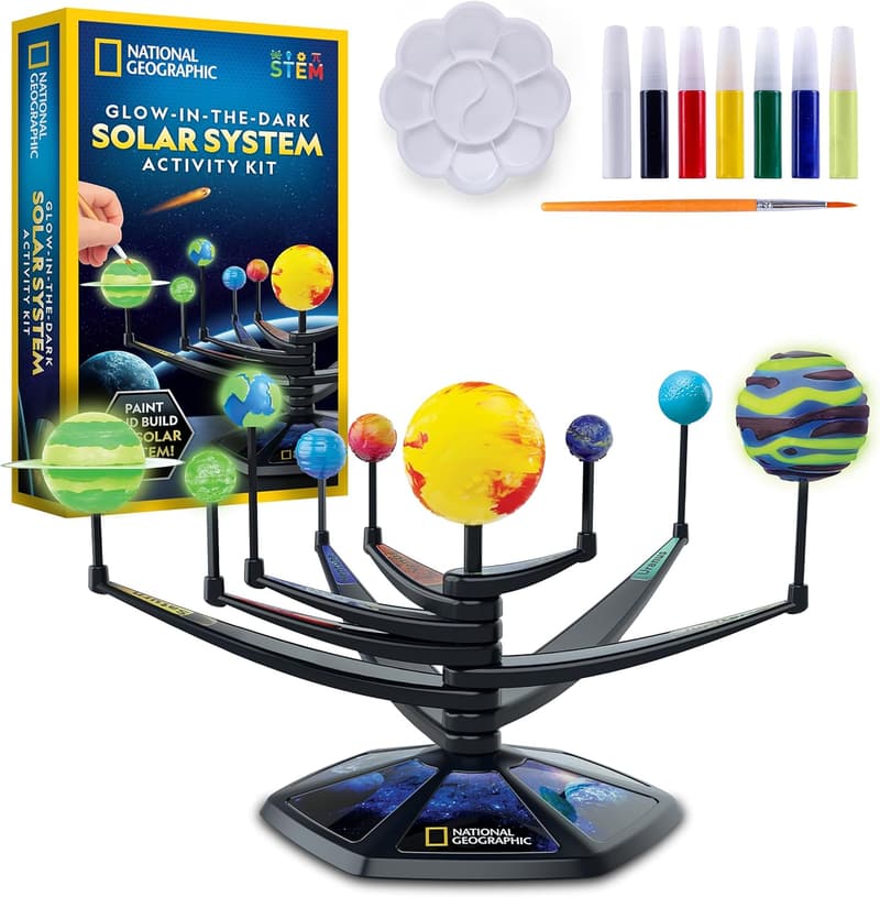Glow-in-the-Dark Solar System Model Kit for Kids Ages 8-12