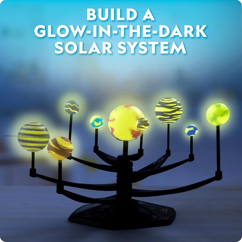Glow-in-the-Dark Solar System Model Kit for Kids Ages 8-12
