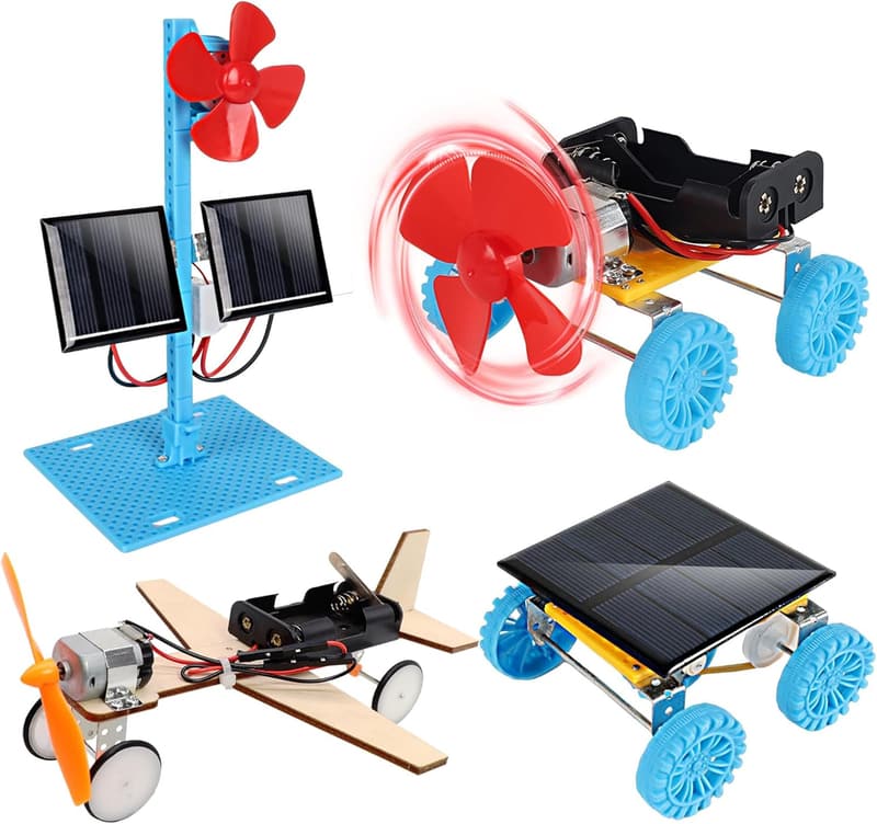 STEM 4-in-1 Solar Power & Electric Motor Kit for Kids
