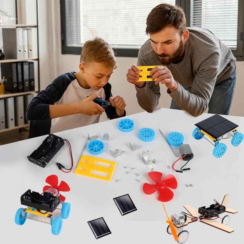 STEM 4-in-1 Solar Power & Electric Motor Kit for Kids