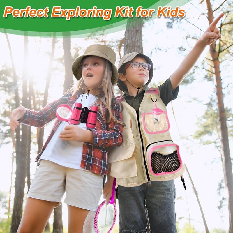 Outdoor Explorer Kit for Kids with Vest & Hat