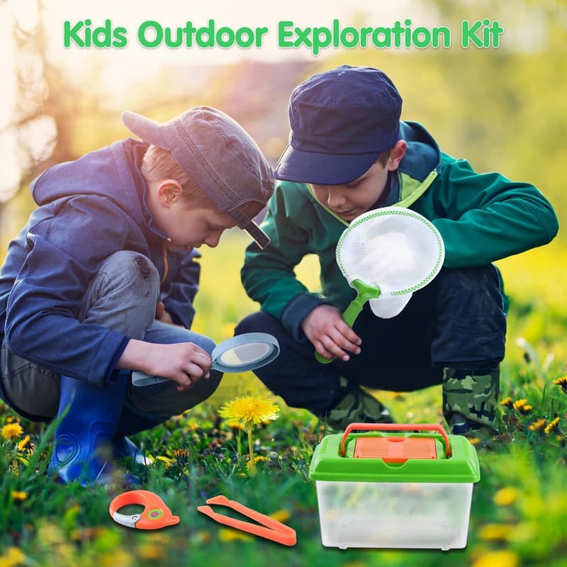 Outdoor Bug Catcher Kit for Kids Ages 3-8 with Vacuum & Habitat