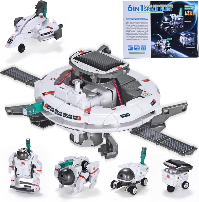 6-in-1 Solar Robot Science Kit for Kids Age 8-12