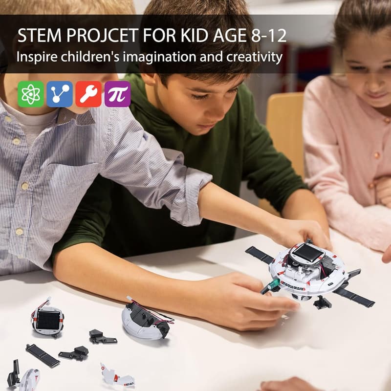 6-in-1 Solar Robot Science Kit for Kids Age 8-12