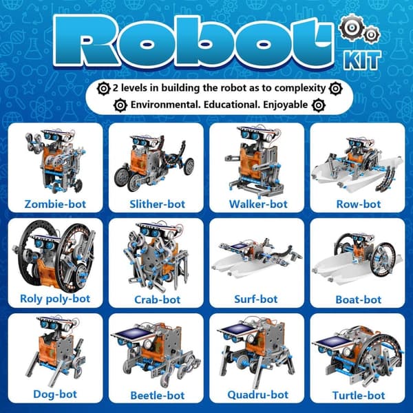 13-in-1 Solar Robot STEM Kit for Kids Ages 8-12