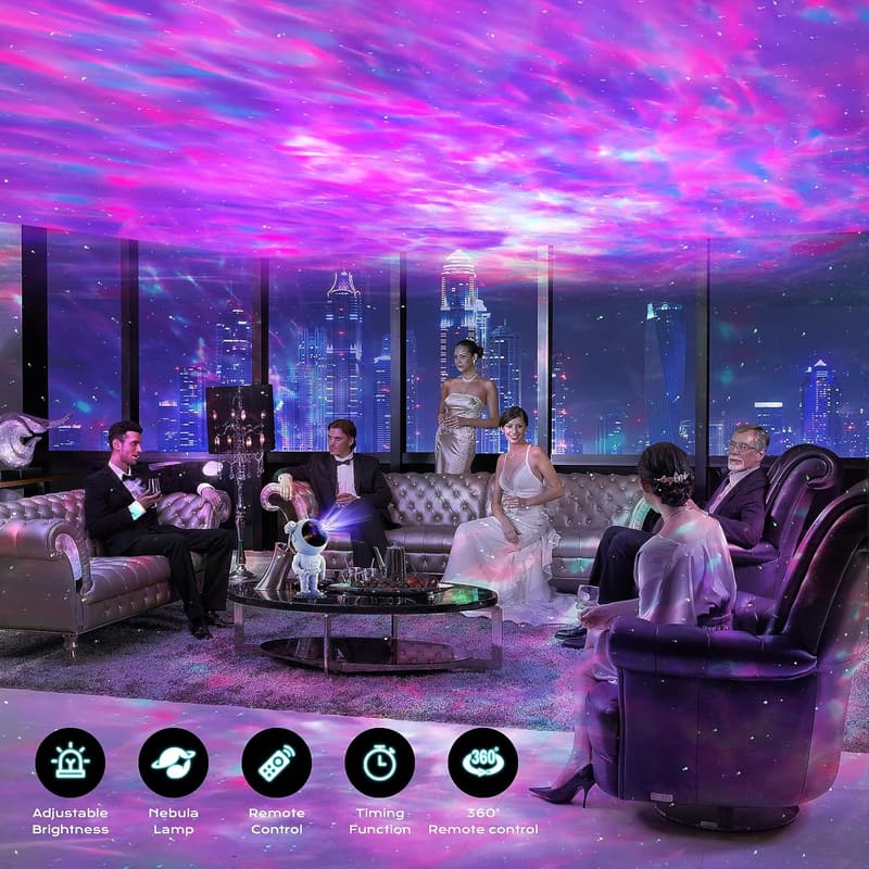 Astronaut Galaxy Projector with Timer & Remote – Space Room Decor