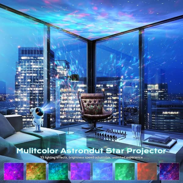 Astronaut Galaxy Projector with Timer & Remote – Space Room Decor