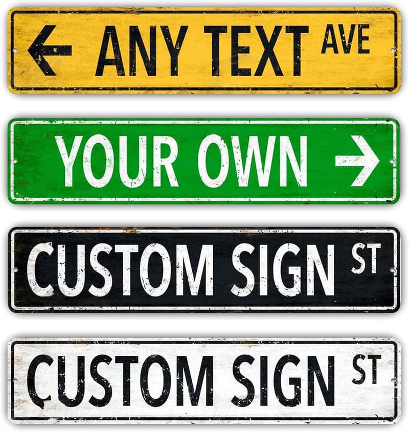 Custom Name Street Sign - Personalized Outdoor Decor