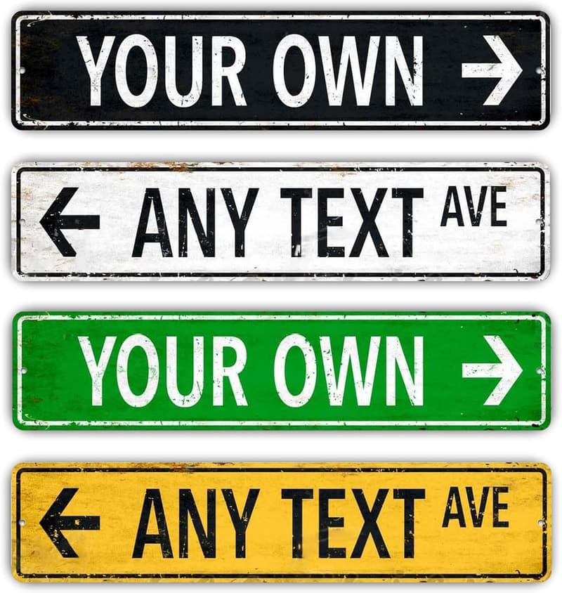Custom Name Street Sign - Personalized Outdoor Decor