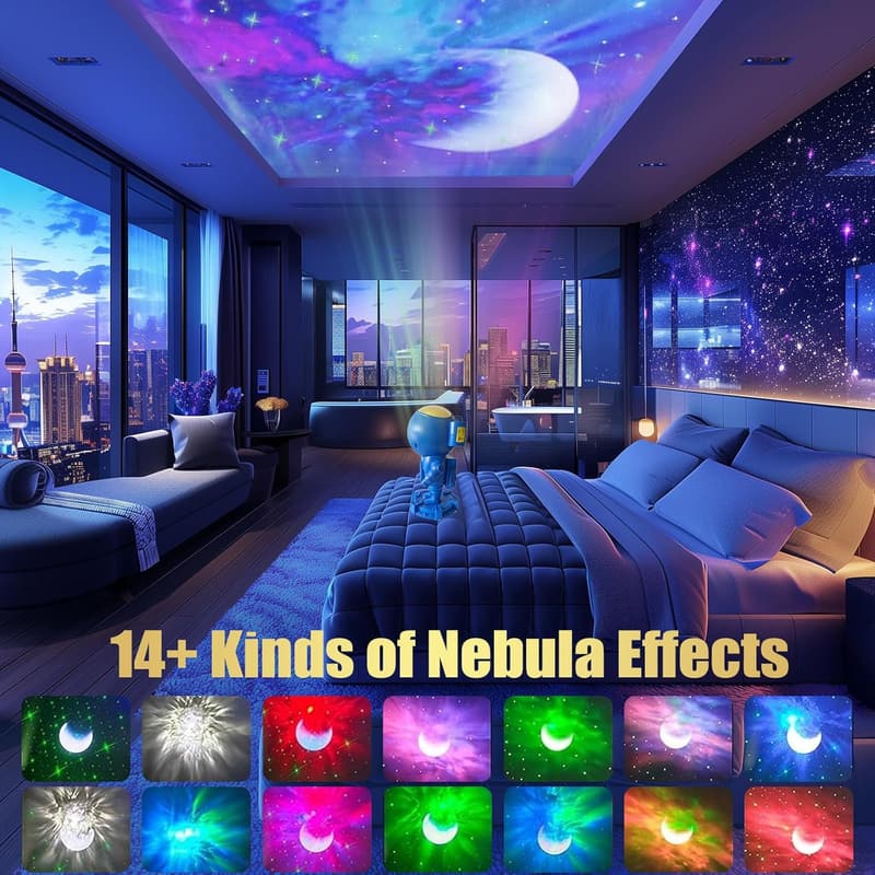 Kids' Astronaut Galaxy Projector Night Light
