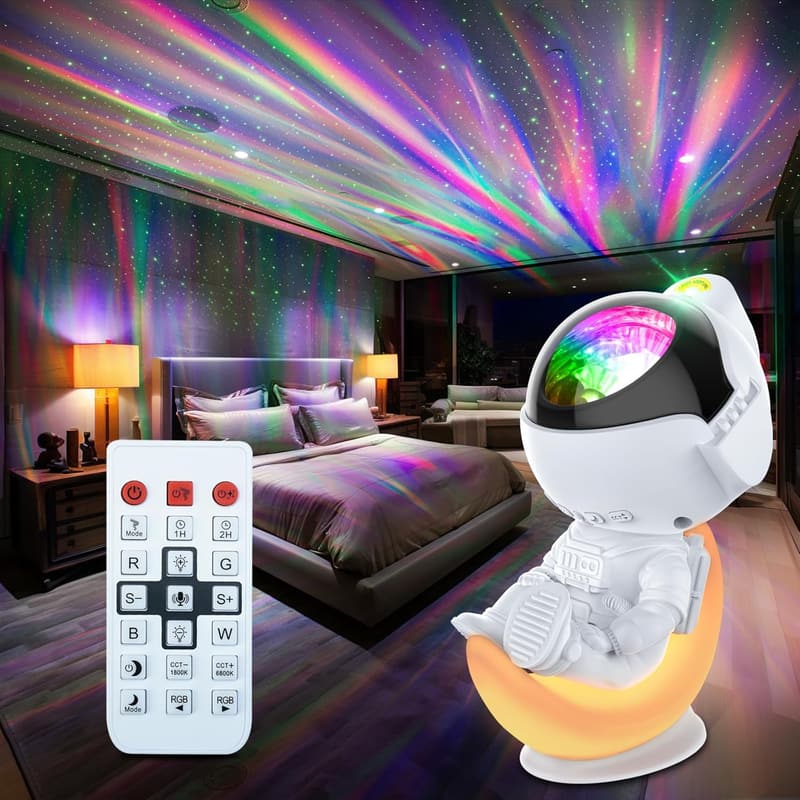 Galaxy Projector Night Light with Timer & Remote for Bedroom Decor