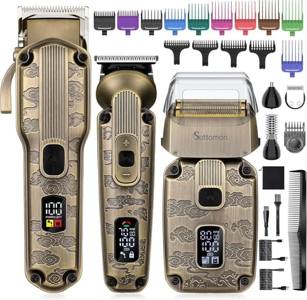 Professional Beard Trimmer and Hair Clipper Kit for Men